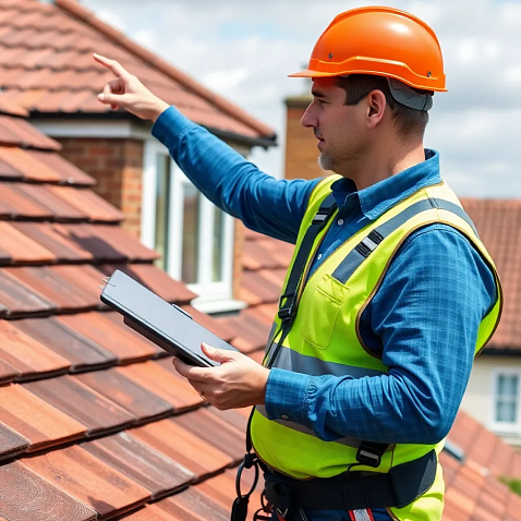 Knights Roofing professional conducting detailed free roof inspection