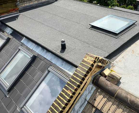 Pitched roof solution for better water drainage, Knights Roofing London
